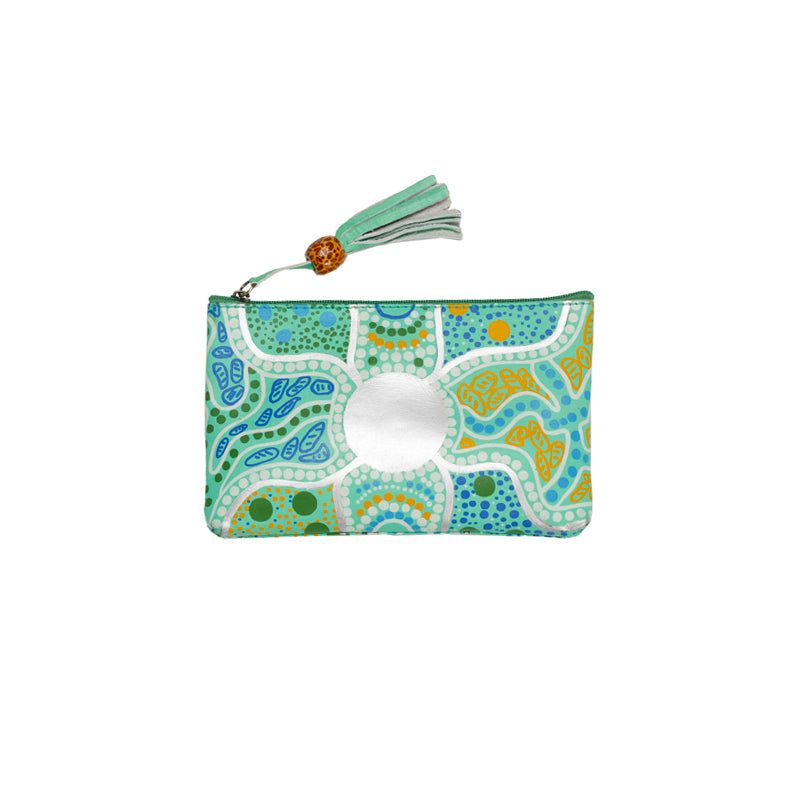 Hand Crafted and Hand Painted Leather Utility Purse