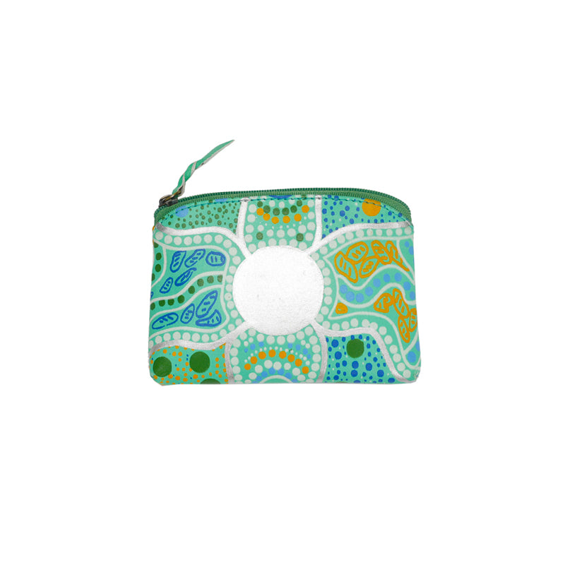 Hand Crafted and Hand Painted Leather Utility Purse