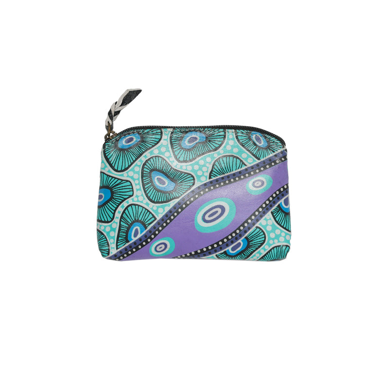 Hand Crafted and Hand Painted Leather Utility Purse