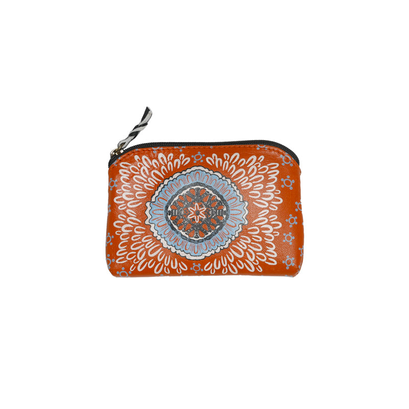 Hand Crafted and Hand Painted Leather Utility Purse
