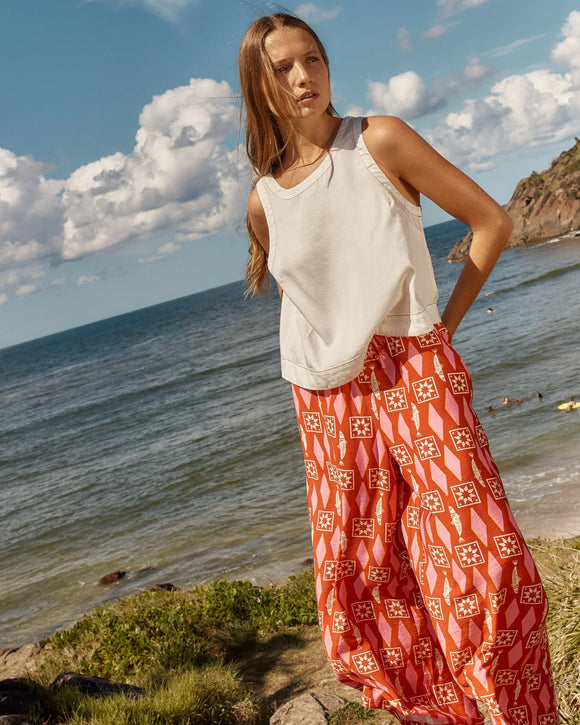 Copacabana Relax Pant - Sardinia Geo Print