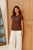 Shirley Cotton Slub Tee By Betty Basics - Chocolate