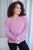 Rolled Edge Knit With Back Zip By Gelatu - Orchid