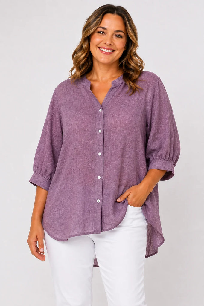 Bella Shirt By Maglia - Grape