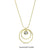 Graduated Circles With Swarovski Crystal Necklace - Gold/Crystal