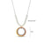 Metal Round Silver Glitter Pendant - Matt Gold/Rose Gold