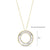 Circle Mother Of Pearl Necklace  - Gold Tone