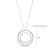 Circle Mother Of Pearl Necklace - Silver Tone