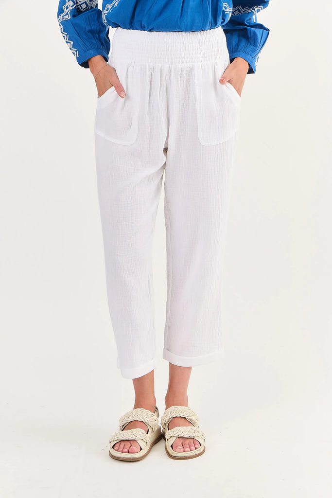 Cotton Pant By Namastai - White