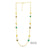 Faceted Chanel Bead Freshwater Pearl Necklace - Amber Tonal/Gold