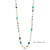Natural Stones Pearl & Glass Bead Necklace - Silver/Lapis
