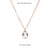 Metal Teardrop Swarovski Crystal Necklace - Rose Gold/Crystal