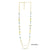 Glass Bead & Pearl Necklace - Gold/Blue Tone
