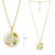 Metal Dried Flower Necklace - Gold/Daisy