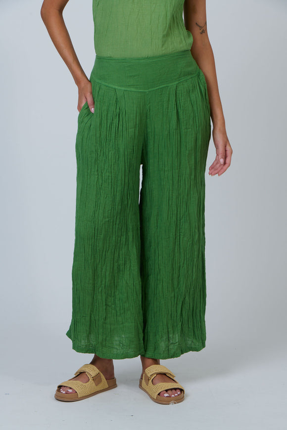 Crinkle Cotton Pant By Namastai - Meadow