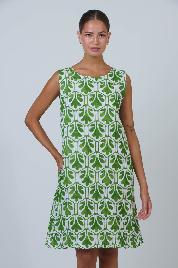 Sleeveless Button Back Crinkle Cotton Dress By Namastai - Oak Meadow