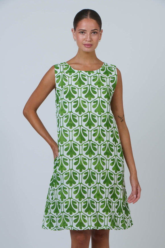 Sleeveless Button Back Crinkle Cotton Dress By Namastai - Oak Meadow