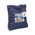 Denim Handbag with Screen Printed Pocket