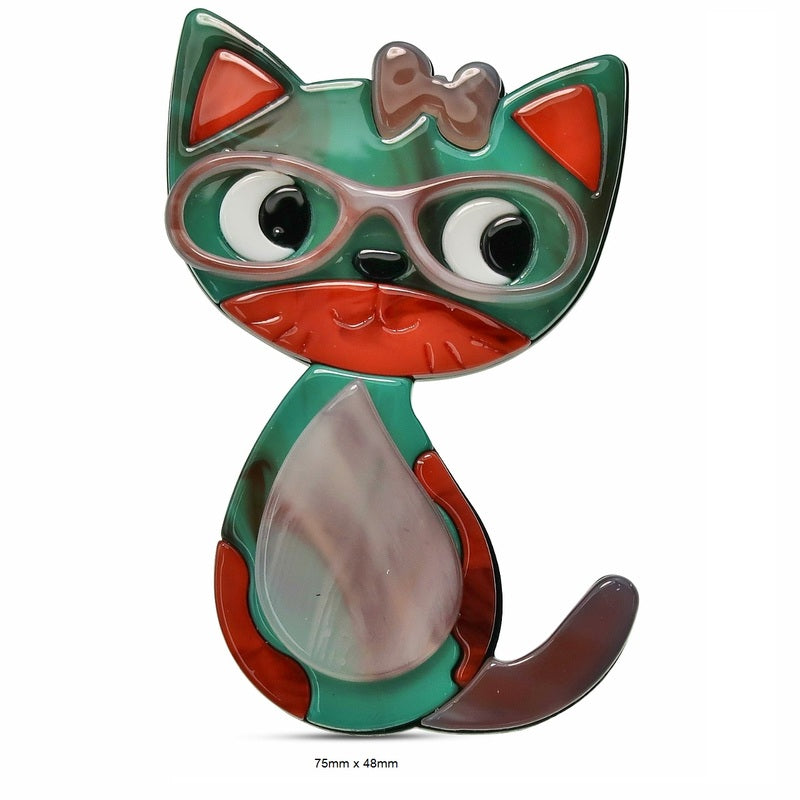 Resin Brooch - Cat
