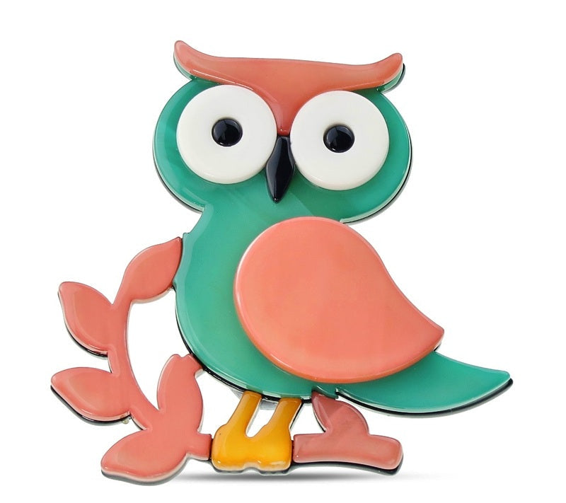 Resin Brooch - Owl
