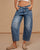 Mid Rise Barrel Jeans - Denim