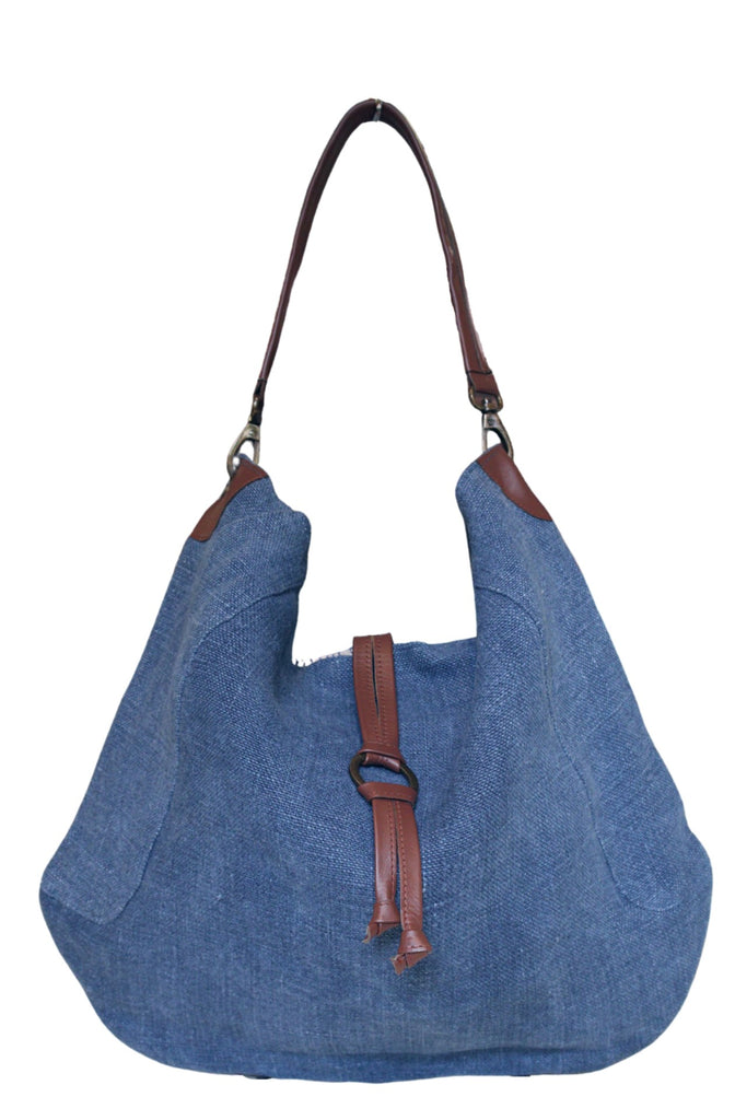 Urban Jute Shoulder Bag - Denim