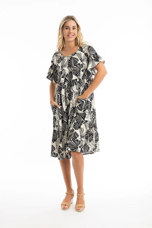 Papagayo Dress Round Neck Pockets