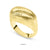 High Polished Textured Ring/Shiny Gold