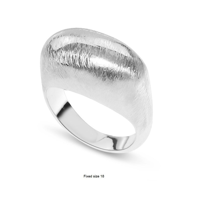 High Polished Textured Ring/Shiny Silver