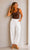 Lux Lucy Tuck Linen Pant By Maglia - White