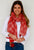 Winter Pom Pom Scarf - Red