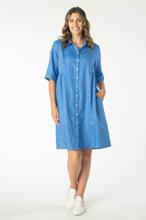 The Shirt Dress In Royal Blue