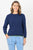 Ridge Wool Cable Sweater - Denim