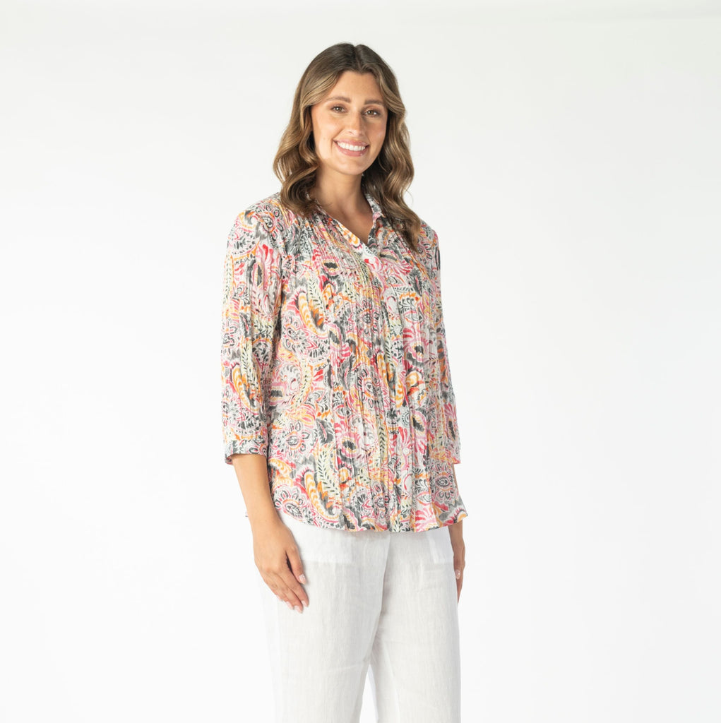 Collared Crinkle Shirt By Renoma