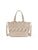Catalina Mini Woven Panel Grip Bag - Taupe