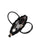 Catalina Woven Panel Grip Bag - Black