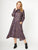 Margie Cowl Print Dress By Cordelia St - Purple