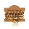 Four Piece Bracelet Set - Brown