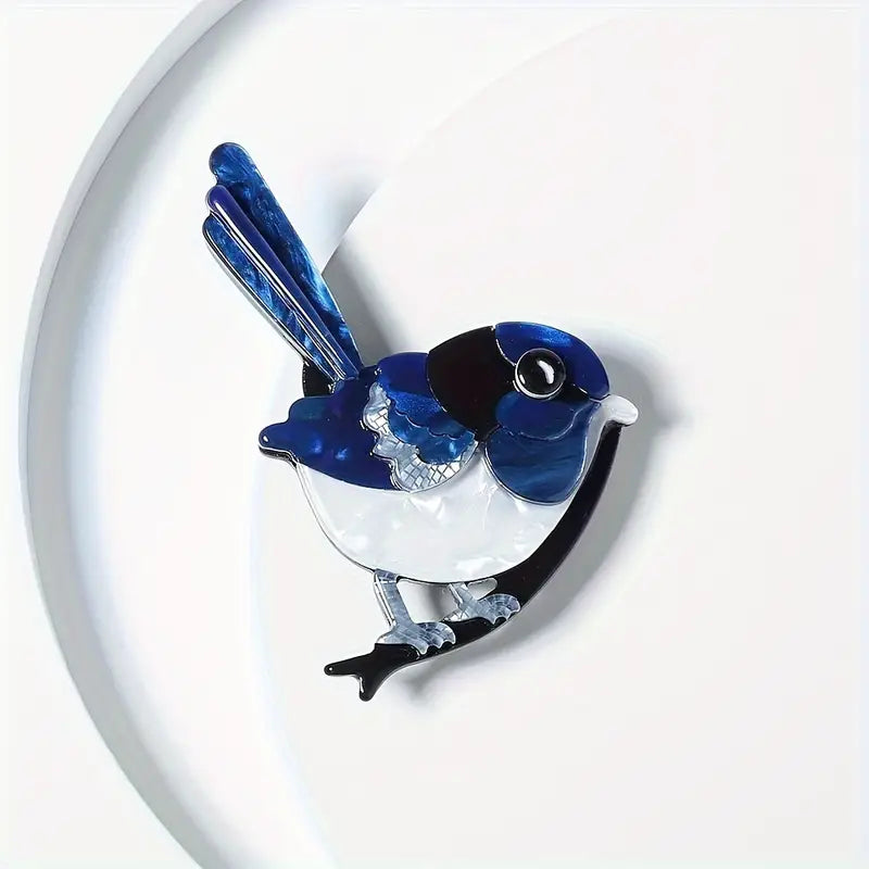 Blue Bird Brooch