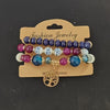 Three Piece Bracelet Set - Purple