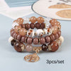 Three Piece Bracelet Set - Brown