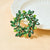 Vintage Crystal Wreath Brooch