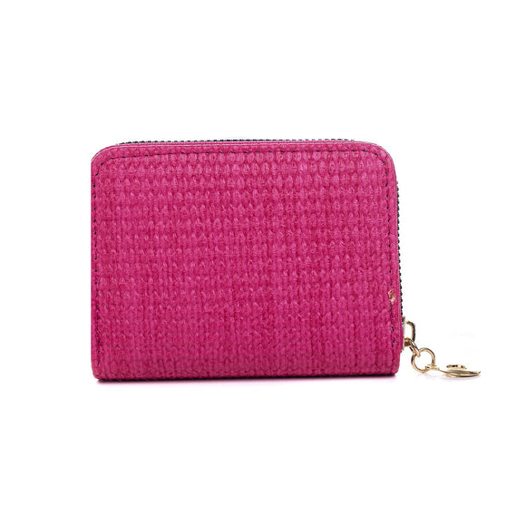 Zip Around Card Holder - Hot Pink