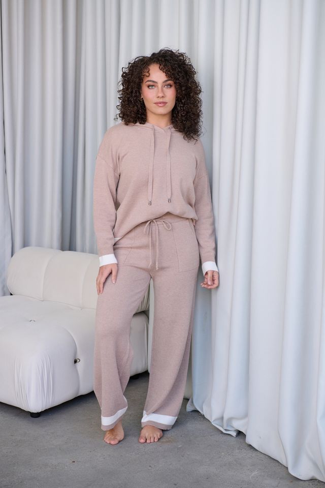 Contrast Stripe Pant With Pocket By Gelatu - Honey