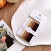 Set of 5 Seamless High Elasticity Hair Ties - Coffee