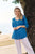 Evie Pleated Top By One Summer - Blue