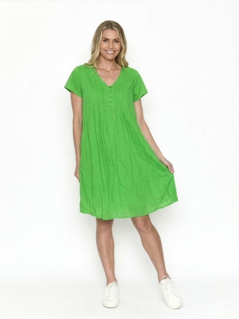 Taylor Dress With Cap Sleeve By One Summer - Green