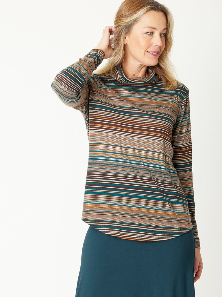 Stripe Skivvy Top By Cordelia St