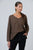 V Neck Drop Shoulder Knit By Namastai - Chocolate