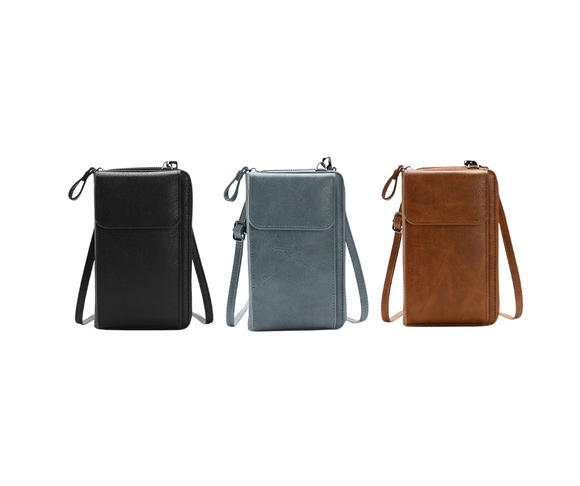 Rexi Phone Wallet & Cross Body Bag - Black